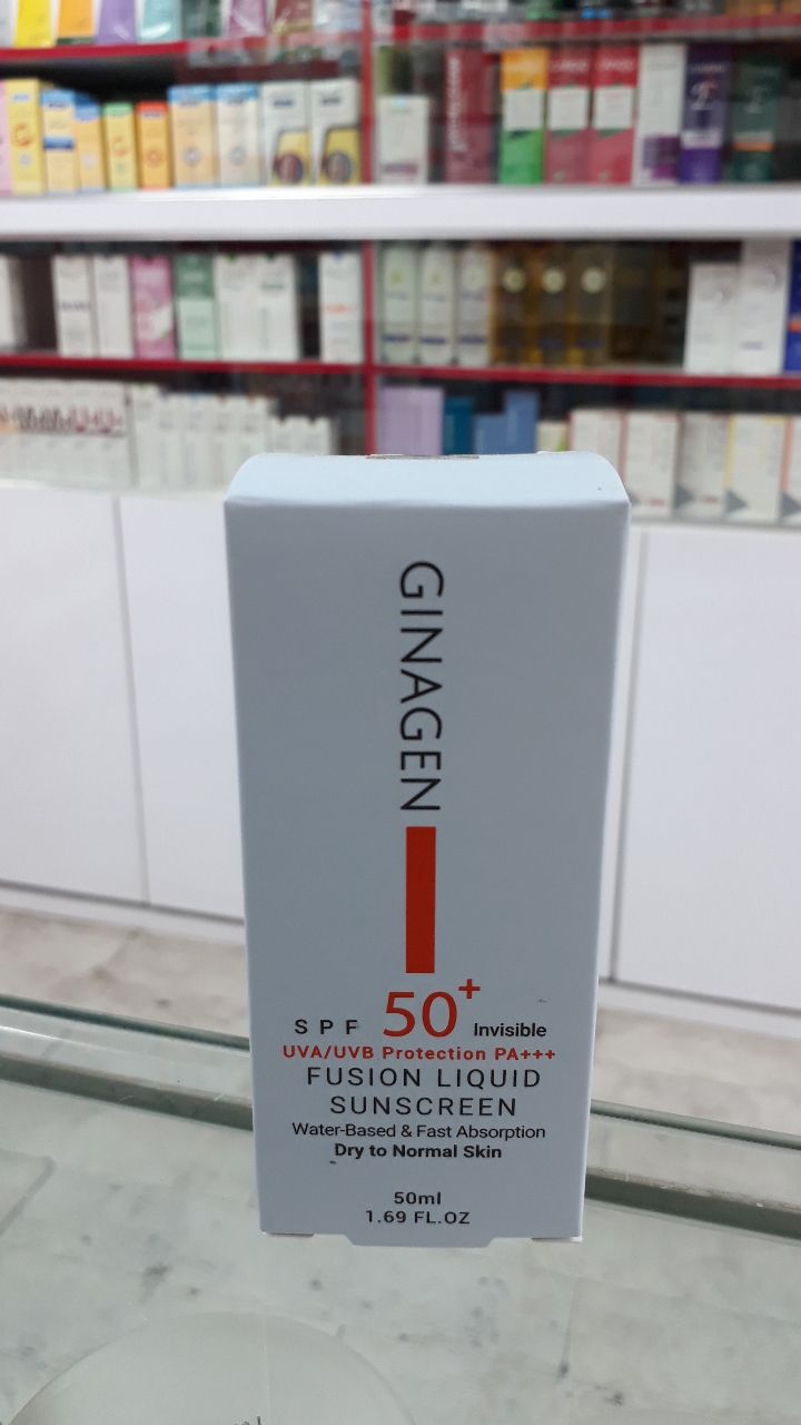 کرم ضد آفتاب بی رنگ SPF 50 ژیناژن مناسب پوست خشک و نرمال