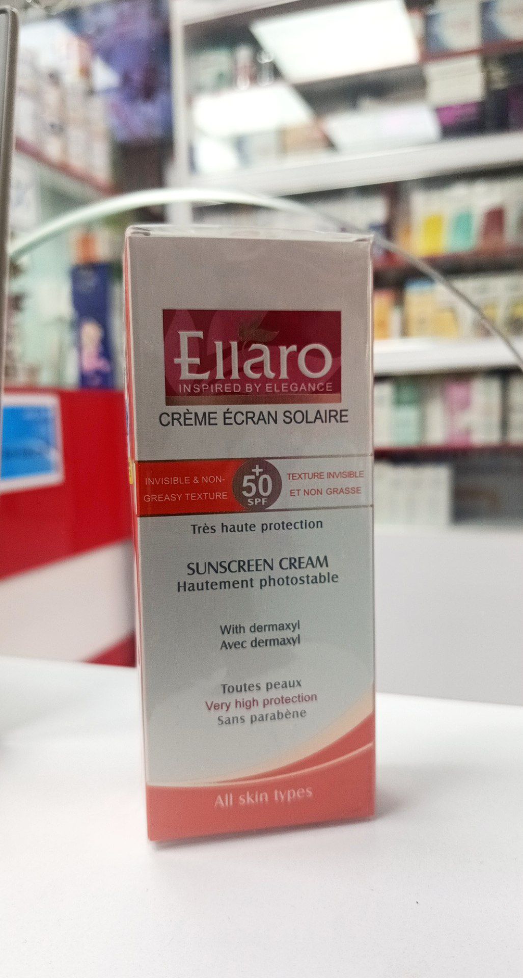 کرم ضد آفتاب spf50  انواع پوست بی رنگ الارو