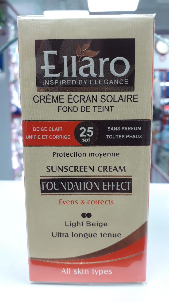 کرم ضد آفتاب SPF۲۵ کرم پودری انواع پوست بژ روشن الارو
