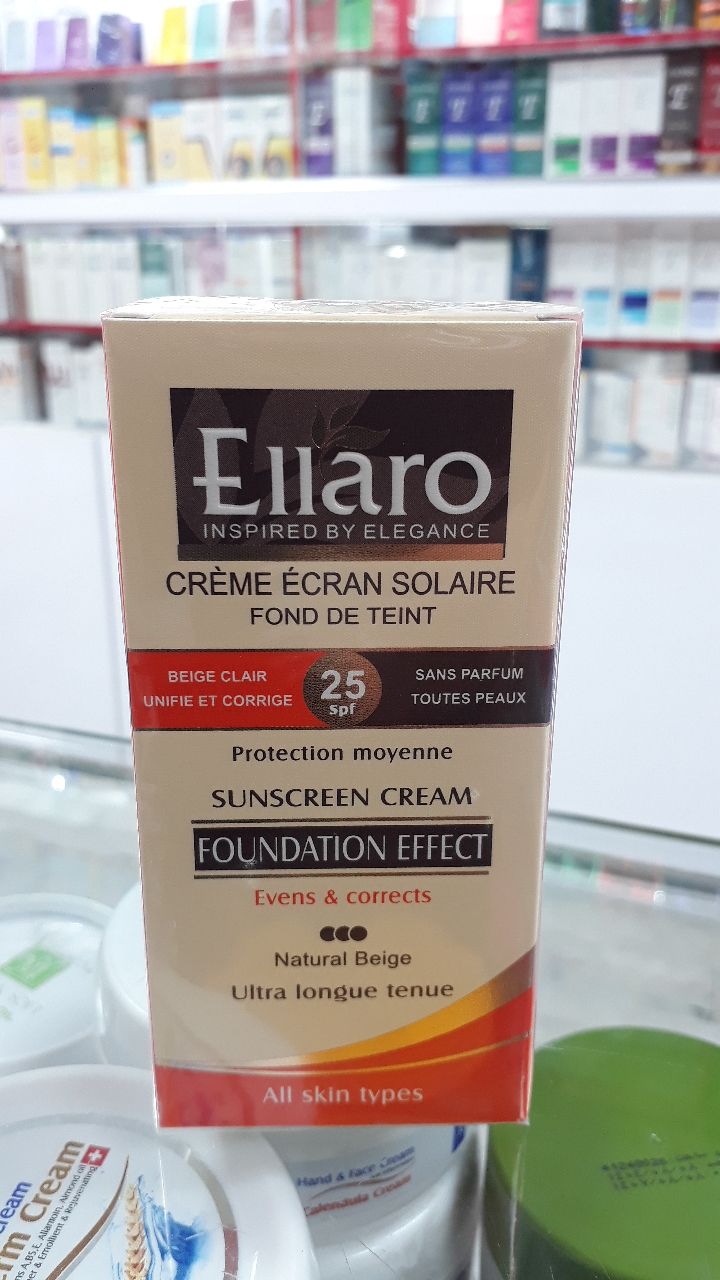 کرم ضد آفتاب SPF ۲۵ کرم پودری انواع پوست بژ طبیعی الارو